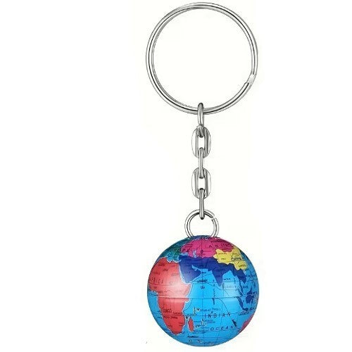 Mini Globe World Shaped Keyring Keychain Gift UK