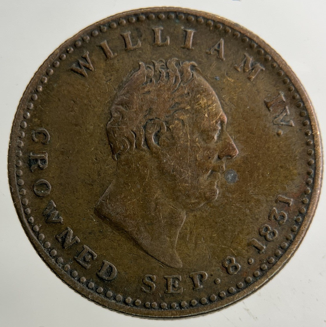 1831 William IV Coronation Token Coin | Fine Collectable Grade