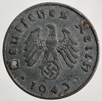 1943 - A Nazi Germany 10 Pfennig Coin | Very High Grade