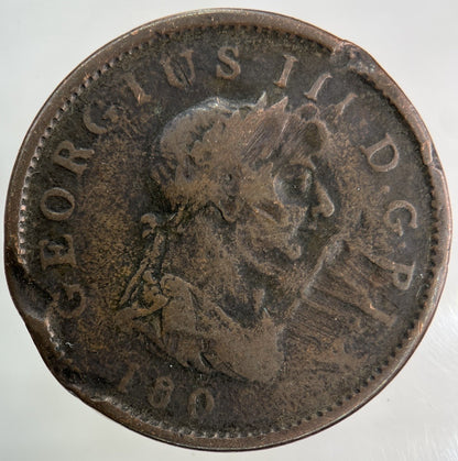 1806 George III 3rd One Penny Coin | Fair Grade
