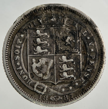 1887 Victoria Sixpence Silver Coin | Fine Collectable Grade