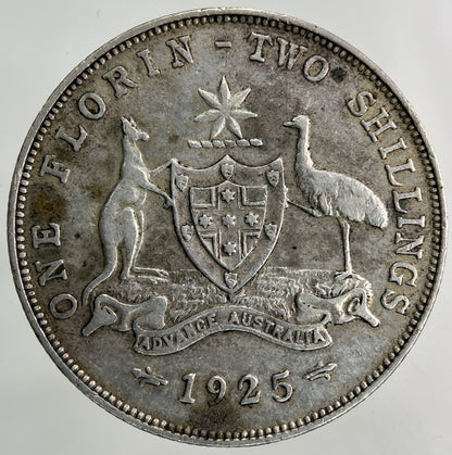 1925 Australia Florin Silver Coin | Very High Grade