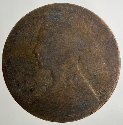 1879 Victoria One Penny Coin | Worn Grade