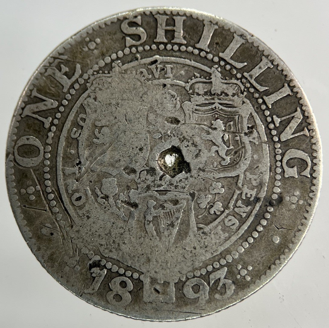 1893 Victoria Shilling Silver Coin | Fair Grade