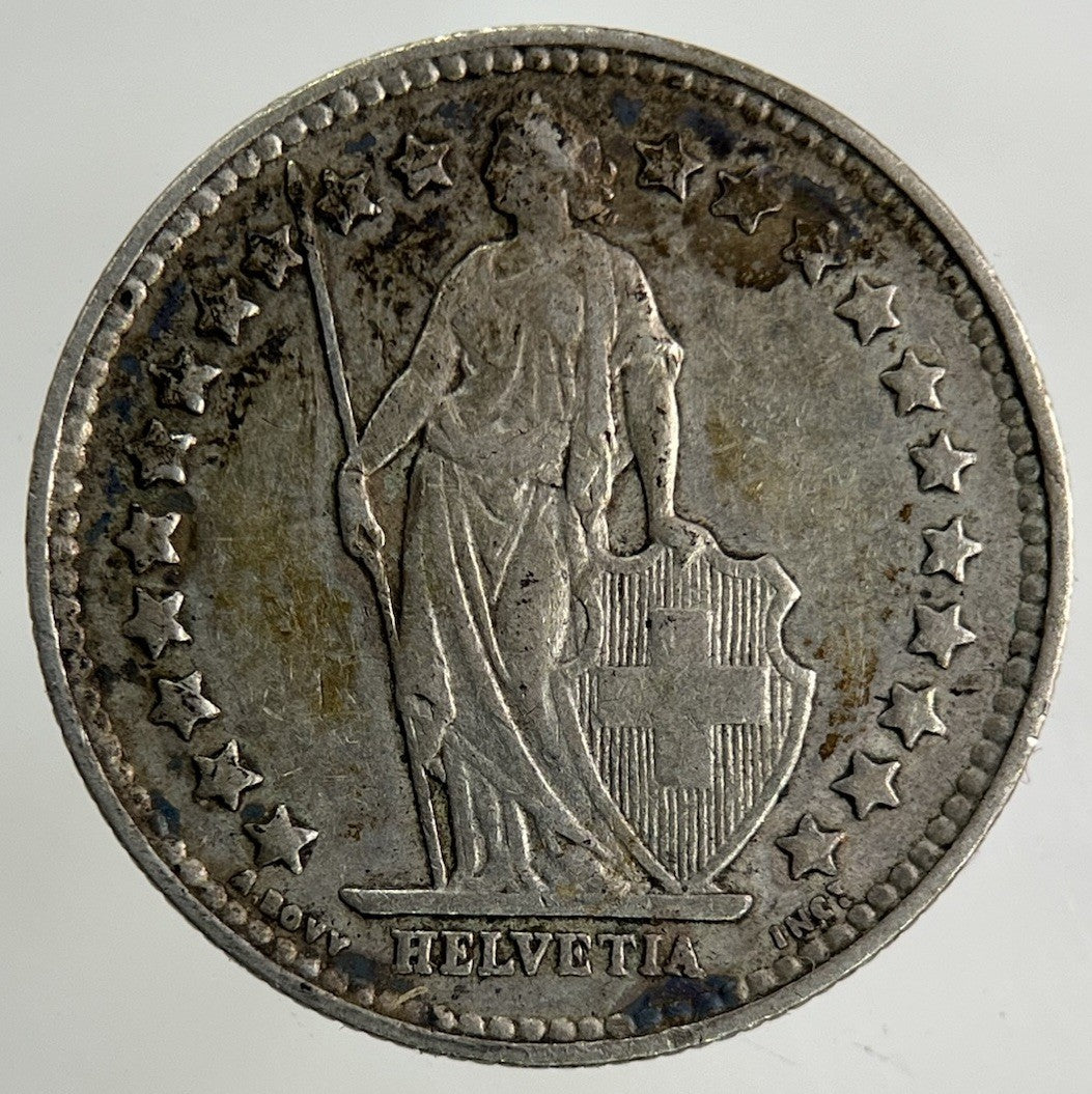 1914 Switzerland 1/2 Half Franc Silver Coin | Fine Collectable Grade