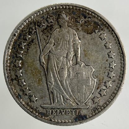 1914 Switzerland 1/2 Half Franc Silver Coin | Fine Collectable Grade