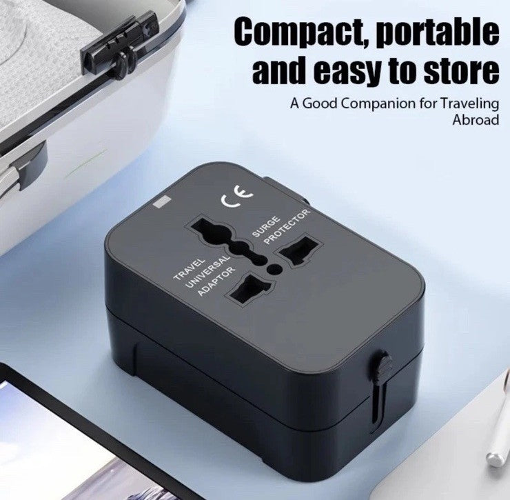 Worldwide Universal Travel Adapter Plug Fast Charger UK US EU AU with USB - C Port
