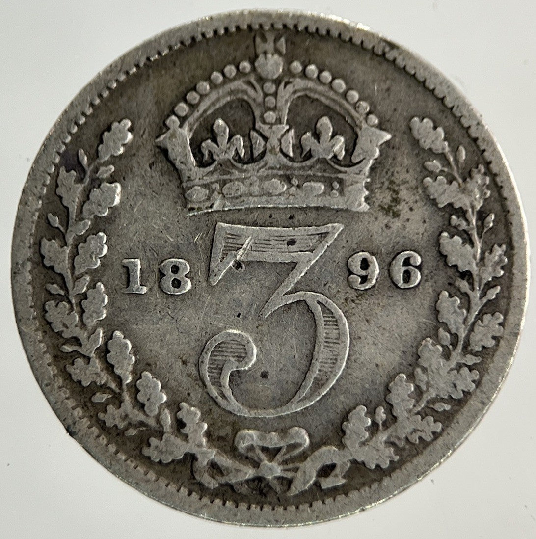 1896 Victoria Threepence Silver Coin | Fine Collectable Grade