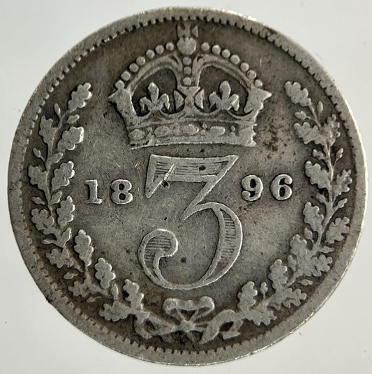 1896 Victoria Threepence Silver Coin | Fine Collectable Grade