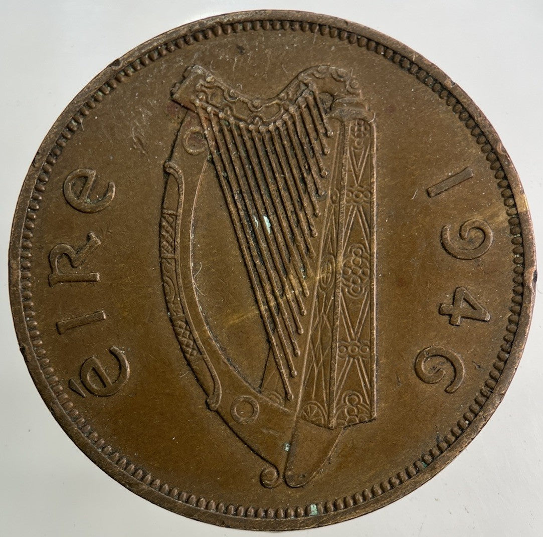 1946 Irish Ireland One Penny Coin | Fine Collectable Grade