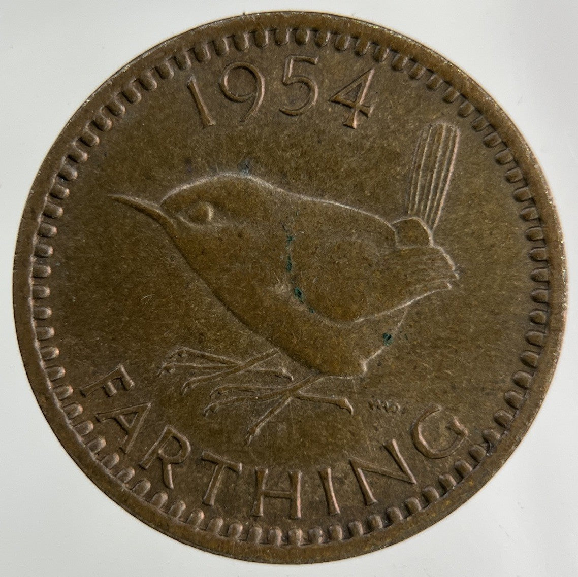 1954 Elizabeth II 2nd Wren Farthing Coin | Fine Collectable Grade