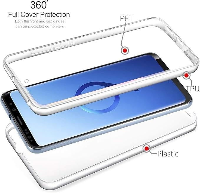Samsung Galaxy S9 Case 360 Full Body Protection Front Back Clear Cover