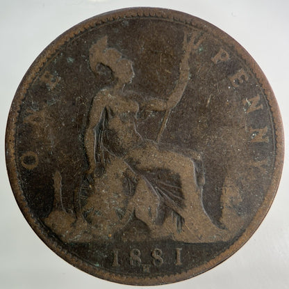 1881 - H Victoria One Penny Coin | Collectable Grade