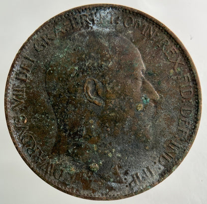 1908 Edward VII Half - Penny Coin | Fine Collectable Grade