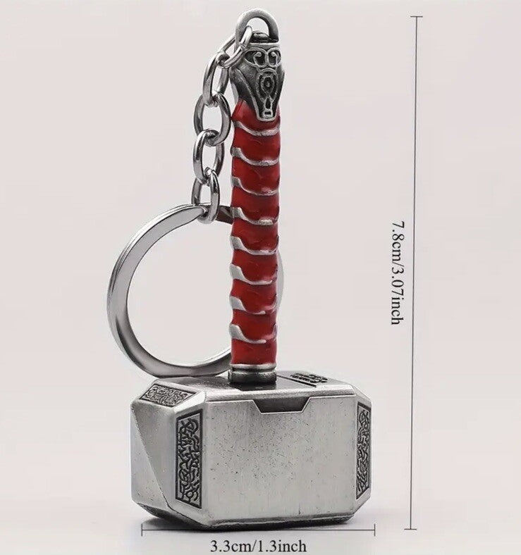 Heavy Thor Hammer Shaped Keyring Premium Keychain Gift UK