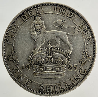 1925 George V Shilling Silver Coin | Fine Collectable Grade