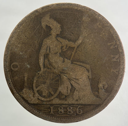 1886 Victoria One Penny Coin | Collectable Grade