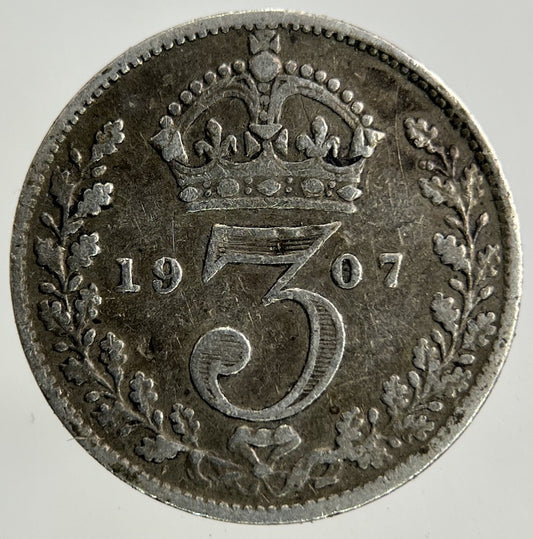 1907 Edward VII Threepence Silver Coin | Fine Collectable Grade
