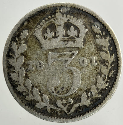 1901 Victoria Threepence Silver Coin | Collectable Grade