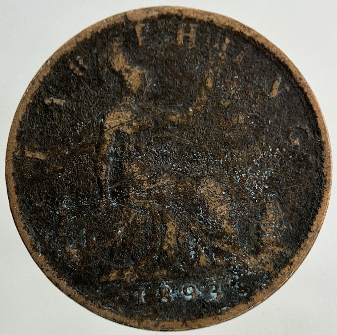 1893 Victoria Farthing Coin | Fair Grade