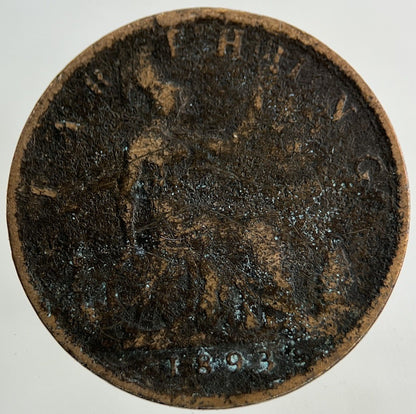 1893 Victoria Farthing Coin | Fair Grade
