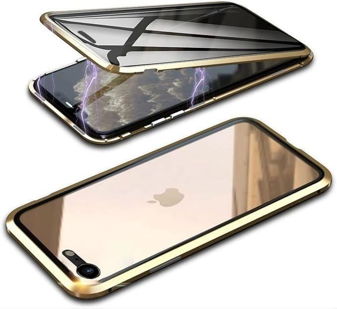 iPhone 6 / 6s Gold 360 Magnetic Tempered Glass Protective Case