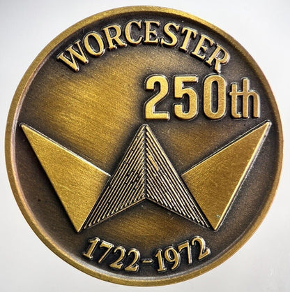 1972 Worcester 250th Anniversary Coin Token Medal | Very High Grade