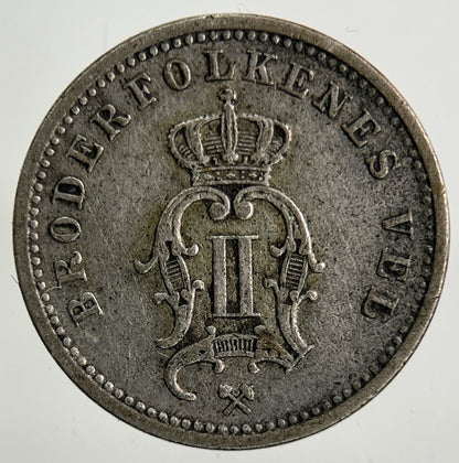 1899 Norway 10 Ore Silver Coin | Fine Collectable Grade