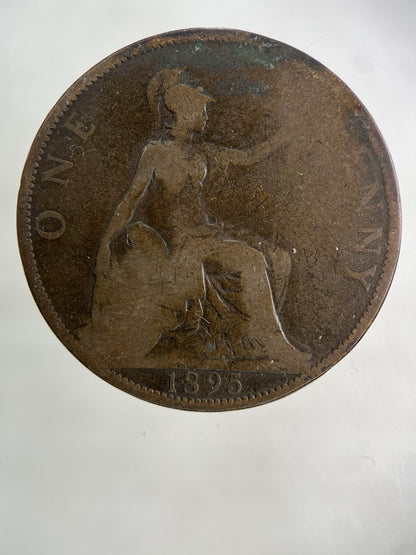 1895 Victoria One Penny Coin | Collectable Grade