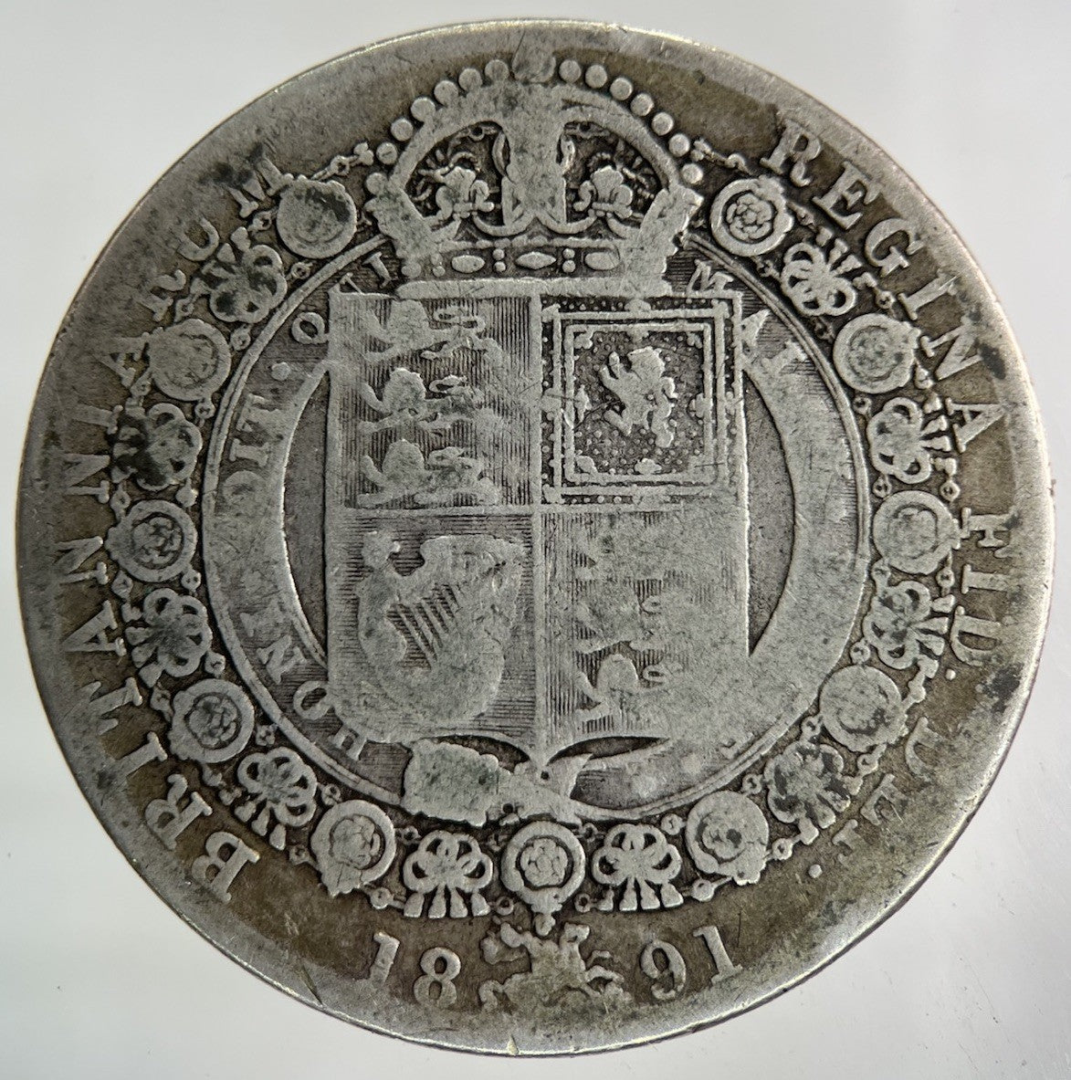 1891 Victoria Half - Crown Silver Coin | Collectable Grade