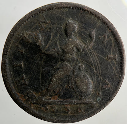 1736 George II 2nd Farthing Coin | Collectable Grade