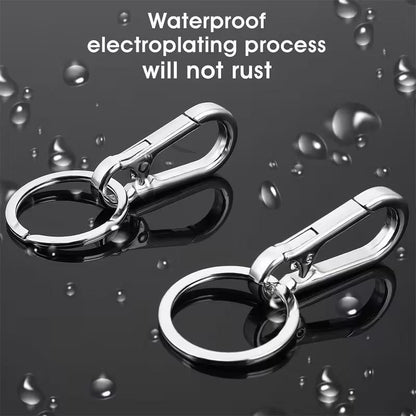 6 x Metal Carabiner Clip & Keychain Snap Hook Spring Loaded For Bags Heavy Duty