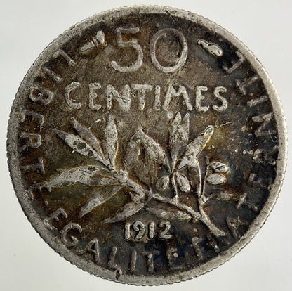 1912 France 50 Centimes Silver Coin | Collectable Grade