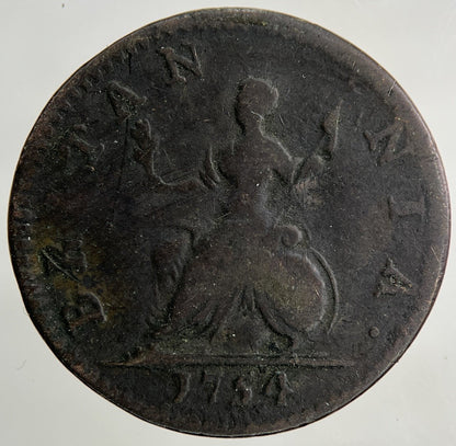 1754 George II 2nd Farthing Coin | Collectable Grade