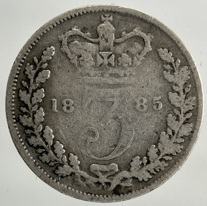 1885 Victoria Threepence Silver Coin | Collectable Grade