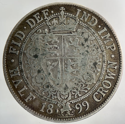 1899 Victoria Half - Crown Silver Coin | Collectable Grade