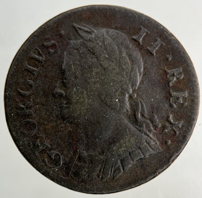 1750 George II 2nd Farthing Coin | Fine Collectable Grade