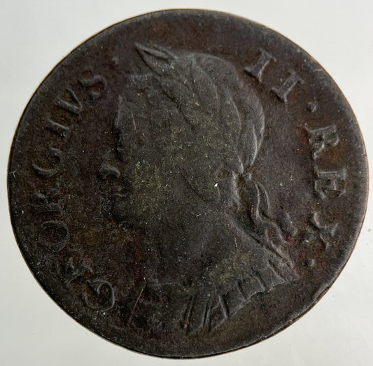 1750 George II 2nd Farthing Coin | Fine Collectable Grade