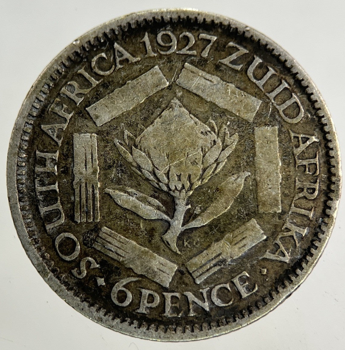 1927 South Africa Sixpence Silver Coin | Collectable Grade