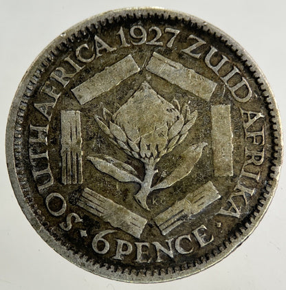 1927 South Africa Sixpence Silver Coin | Collectable Grade