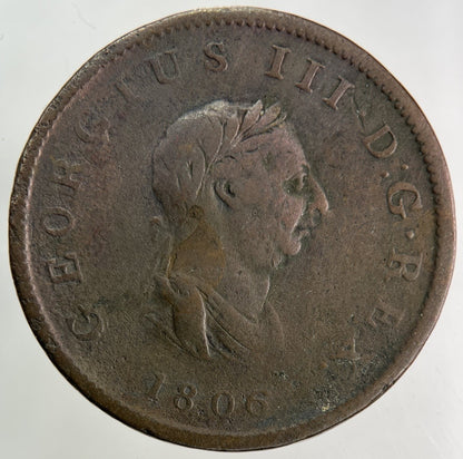 1806 George III 3rd Half - Penny Coin | Collectable Grade