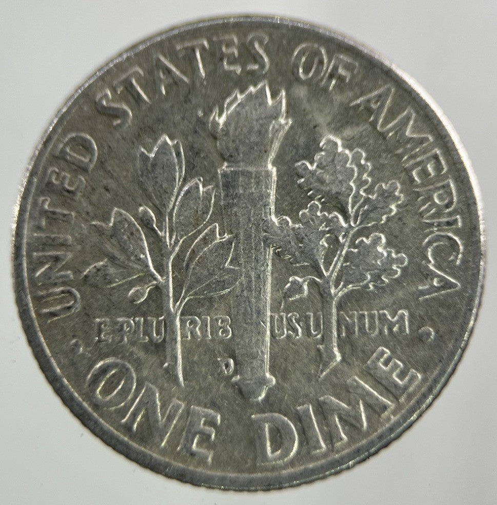 1958 - D US USA Roosevelt Dime Silver Coin | Fine Collectable Grade