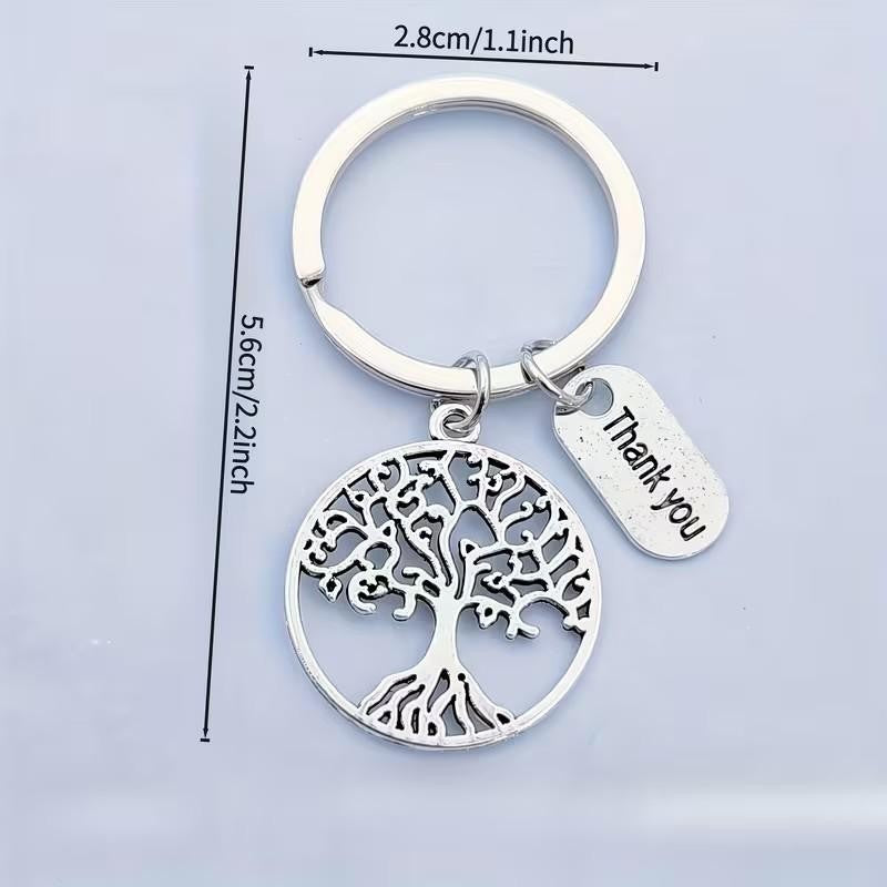 Metal Tree Of Life Charm Keyring Premium Keychain Gift UK