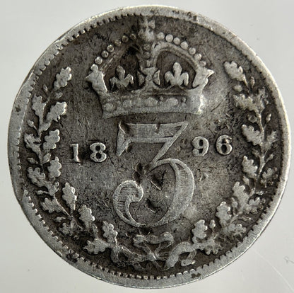 1896 Victoria Threepence Silver Coin | Collectable Grade