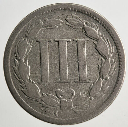 1865 US USA 3 Cents III Coin | Fine Collectable Grade