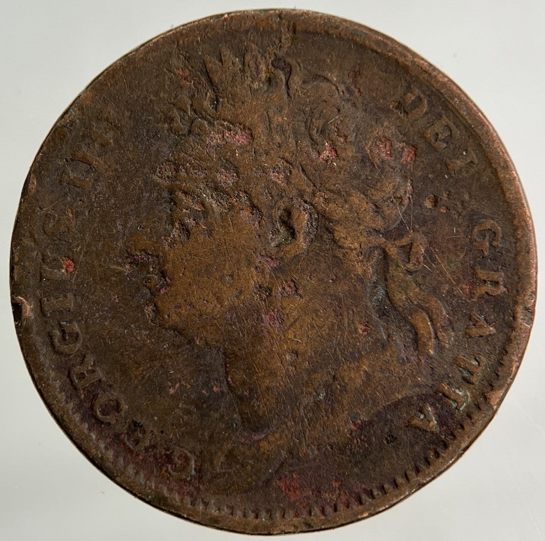 1825 George IV Farthing Coin | Fair Grade
