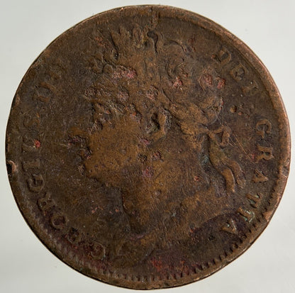 1825 George IV Farthing Coin | Fair Grade