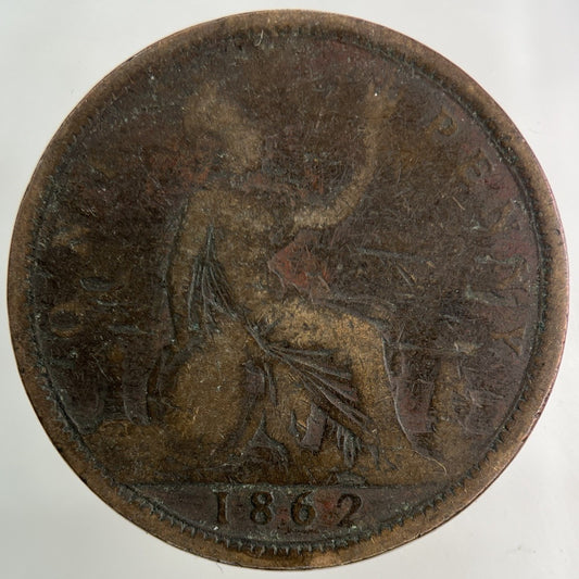 1862 Victoria One Penny Coin | Collectable Grade