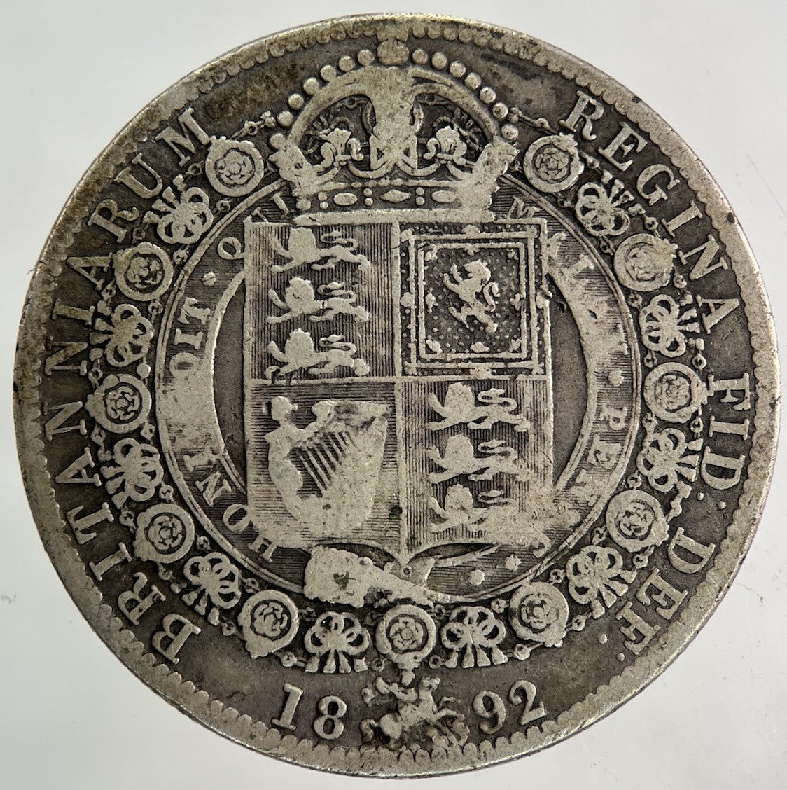 1892 Victoria Half - Crown Silver Coin | Fine Collectable Grade
