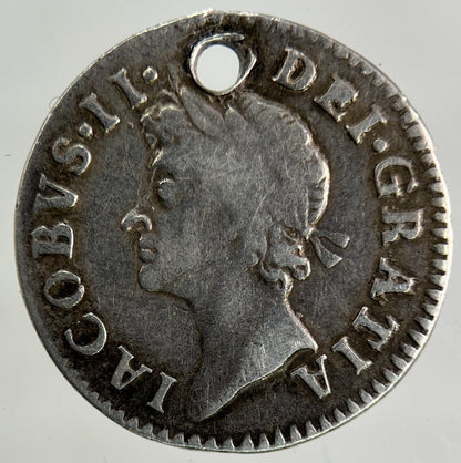 1687 James II 2nd Maundy Four - Pence Silver Coin | Collectable Grade